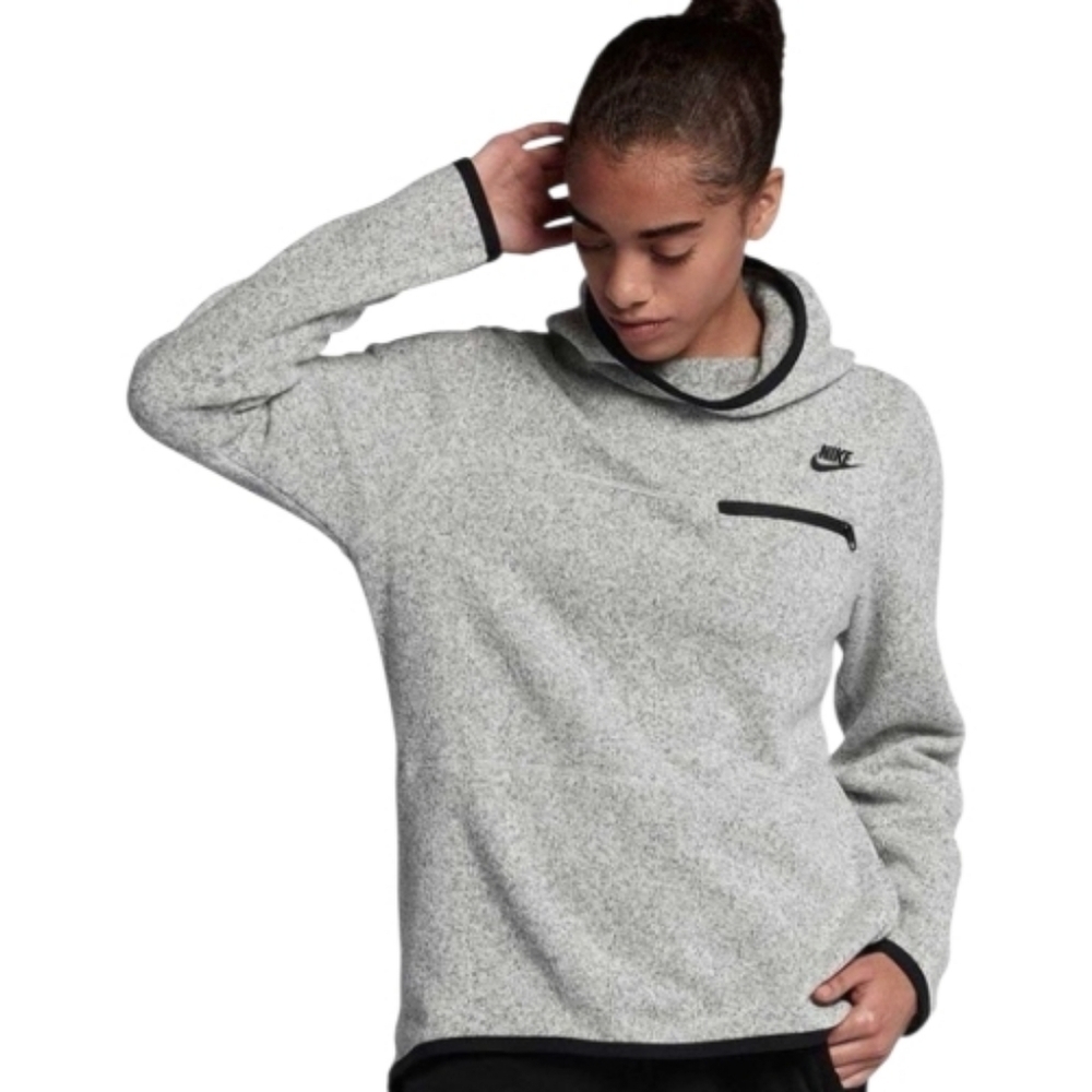 Nike Women's Heather Gray Summit Hooded Pullover